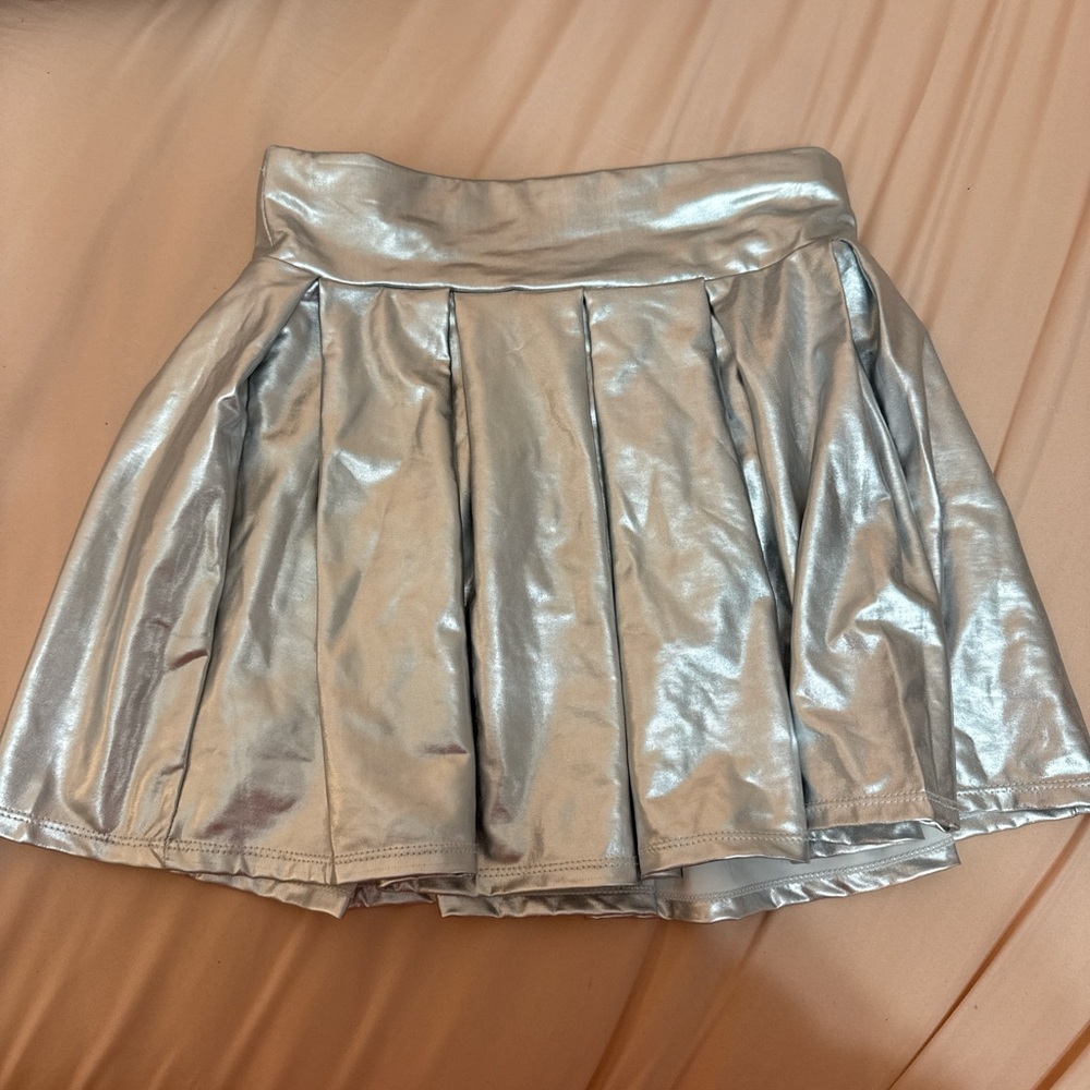 Spirit Shimmering Silver Skater Skirt